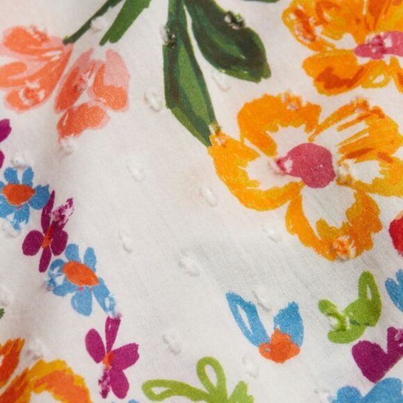 Farm Rio XS Spring Bananas Pintuck Blouse Colorful - Picture 8 of 10